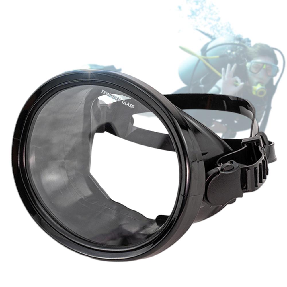 Diving Mask Oval Single Lens Scuba Mask Tempered Glass Lens Scuba Goggles Anti-Fog Freediving Water Mask for Swimming Snorkeling spain