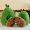 Avocado Capybara Plush Toy Realistic Capybara Stuffed Animal 35cm