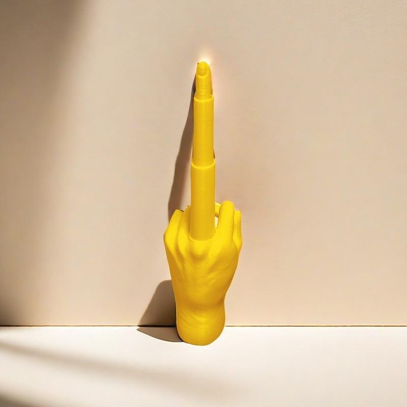 

Выдвижной меч-игрушка для розыгрышей на среднем пальце - 3D-печатная интернет-сенсация золотой