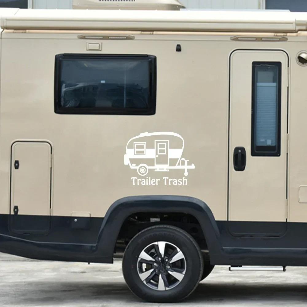 Car Stickers Graphcis Trailer Trash Outline Decor Decal Vinyl Decoration Van Camper Camping Wraps Cover Auto Tuning Accessories