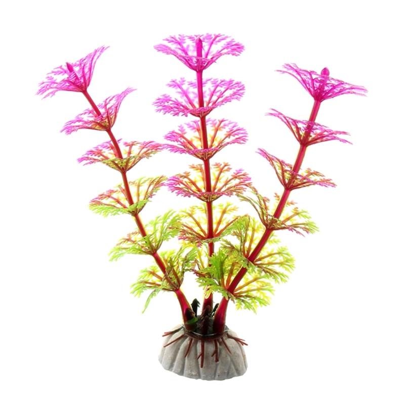 2 Stück Wasserpflanzenblätter für Fischtank Aquarium Dekoration Schönes Aussehen Künstliche Pflanzenblätter Mehrfarbig