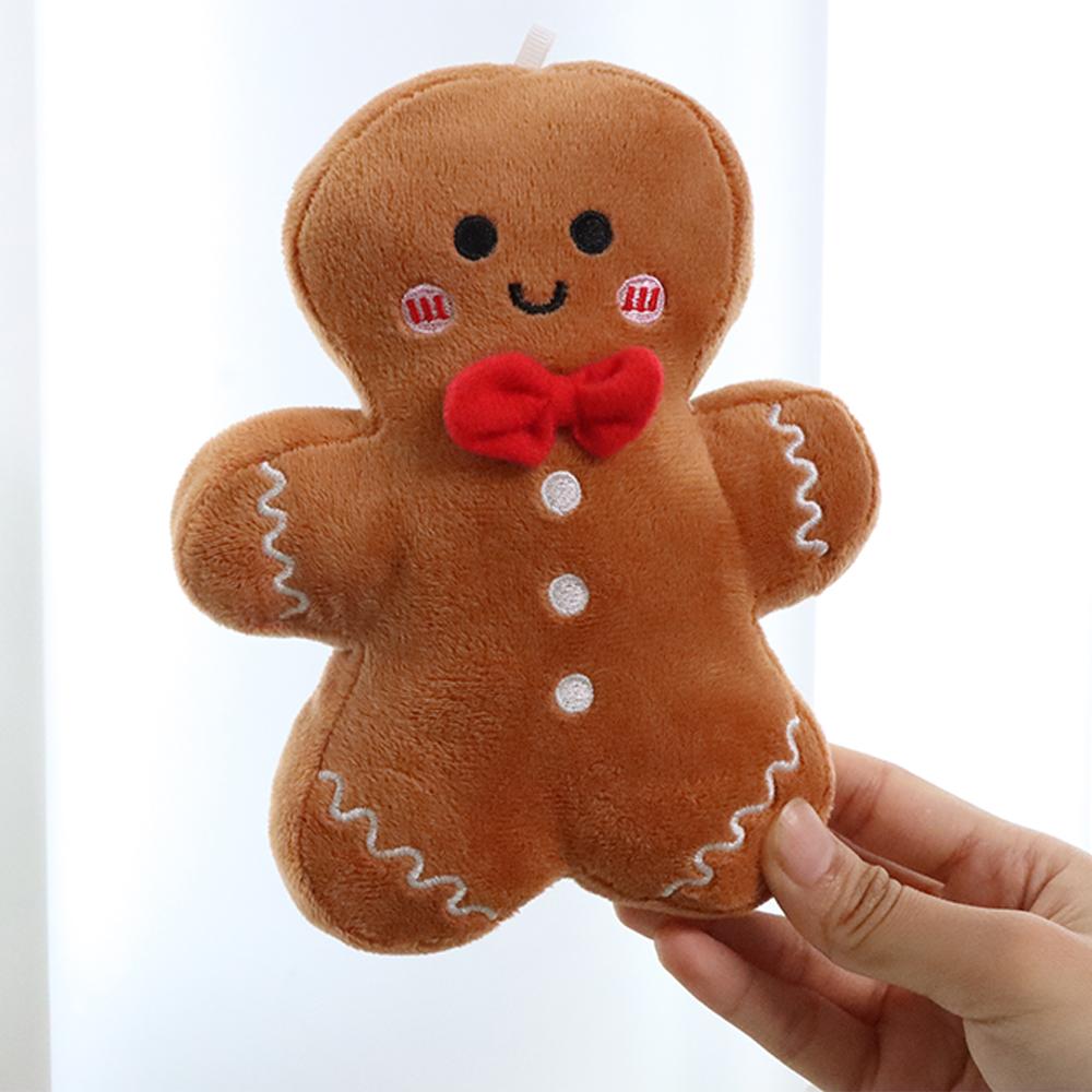17cm Cute Christmas Gingerbread Man Plush Toy Chocolate Cookie Doll Christmas Tree Decor Xmas Pendant Christmas Gifts For Kids