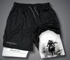Men's Quick-Dry Ice Silk Mesh Double-Layer Casual Shorts - Breathable Fitness Beach Pants