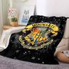 1pc Hogwarts Crest Blanket Lightweight Flannel Throw For Sofa, Bed, Travel, Camping, Livingroom, Office, Couch, Chair, And Bed
