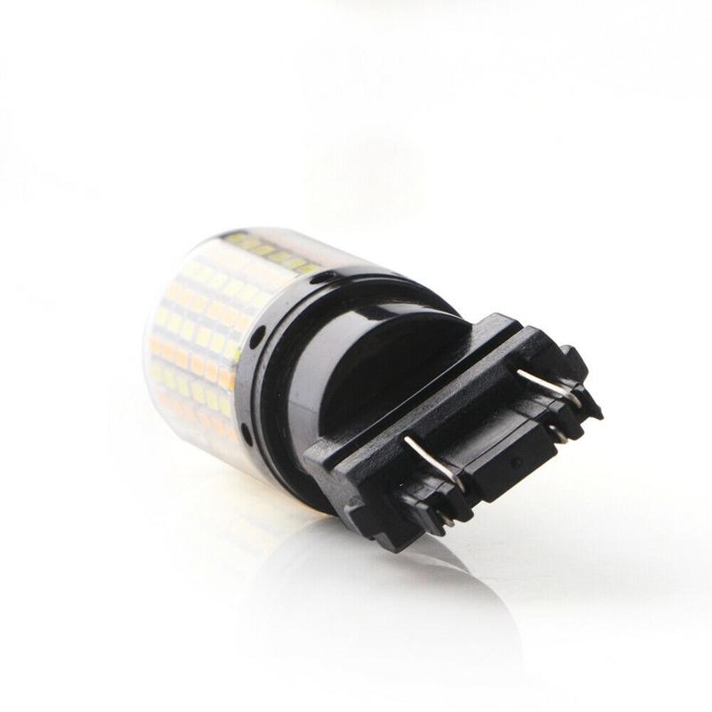 Powerful 2Pcs 3757 3157 4157NA LED Bulb Switchback White Amber Parking Turn Signal Light