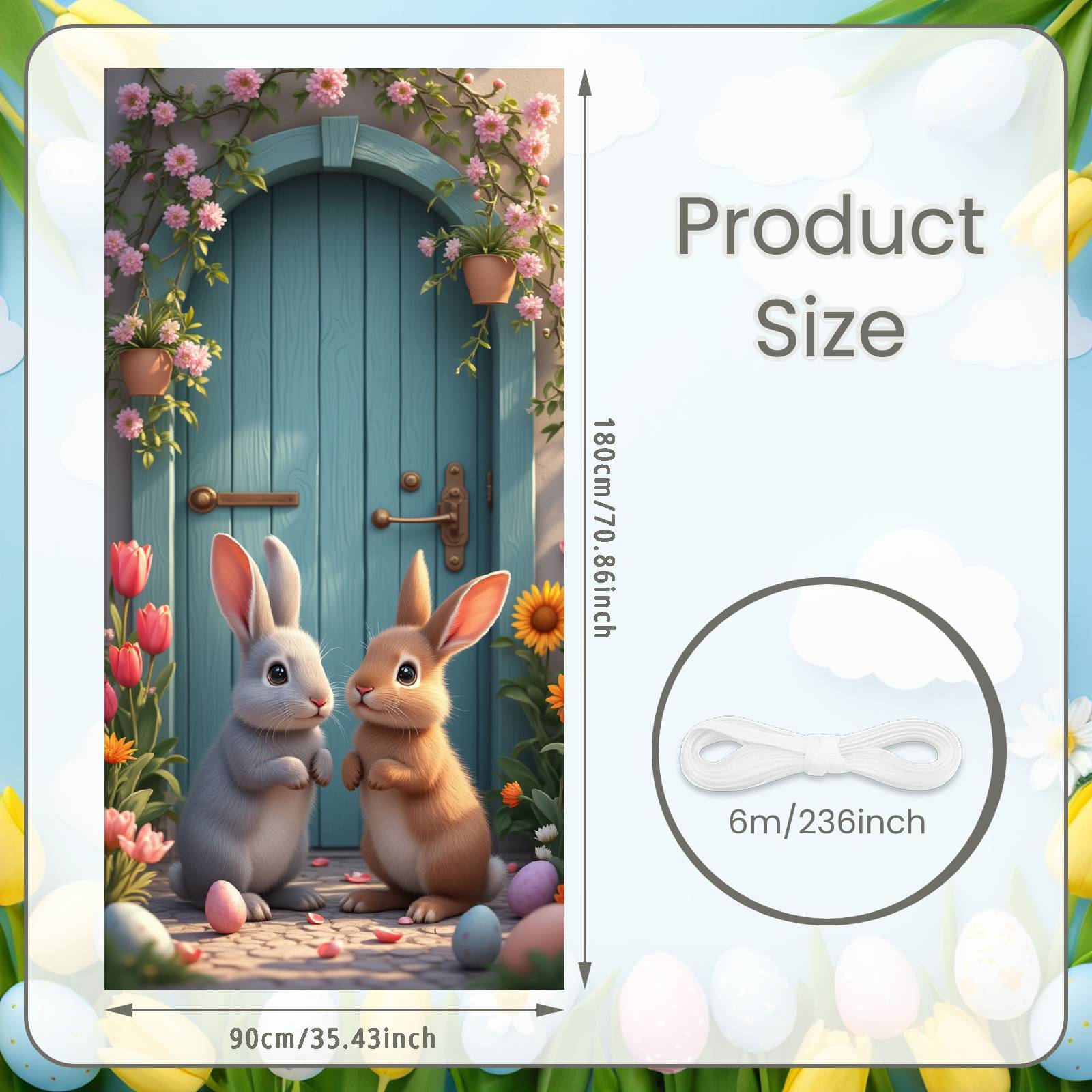 Spring Background Easter Eggs Spring Celebration Background Easter Banner Green Vines Rabbit Display For Family Gathering Indoor