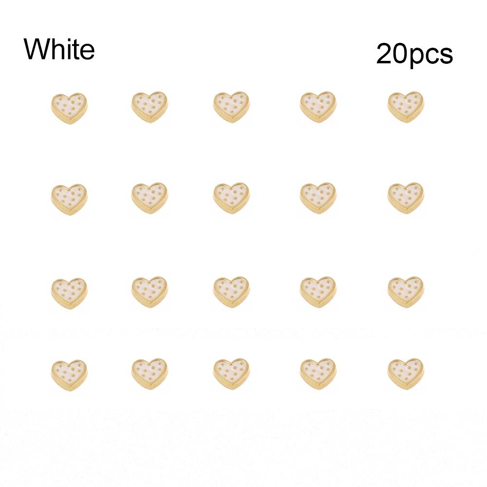 20Pcs 5mm Heart Style Mini Button Buckle DIY Doll Clothes Metal Printed Buckle Pattern Decoration Buckles for 1/6 Doll Clothing
