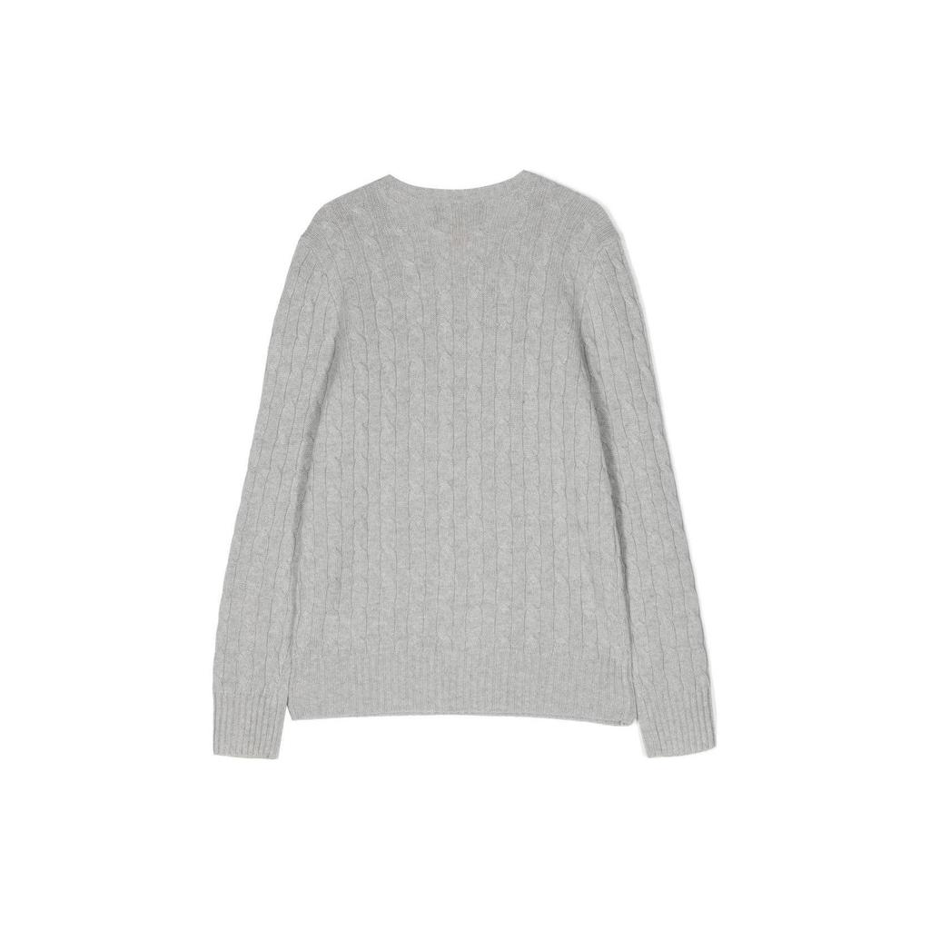 Polo Ralph Lauren Sweater Ss23 Loose Solid Color Round Neck Long Sleeve Kids sweater Gray 323560706019019