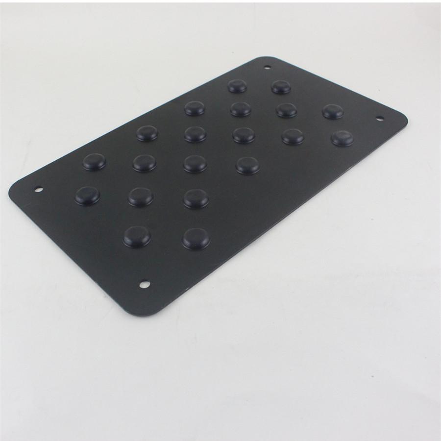Universal Car Aluminum Alloy Non-slip Environmental Rubber Heel Plate Pedal Mat
