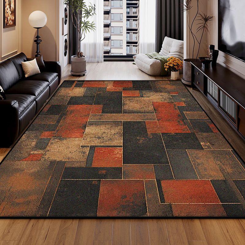 Leicht zu reinigender Retro-Teppich Wohnzimmerdekoration Lounge Garderobe Rutschfeste Bodenmatte Zuhause Schlafzimmer Eingangstürmatten Sofabereich Teppich