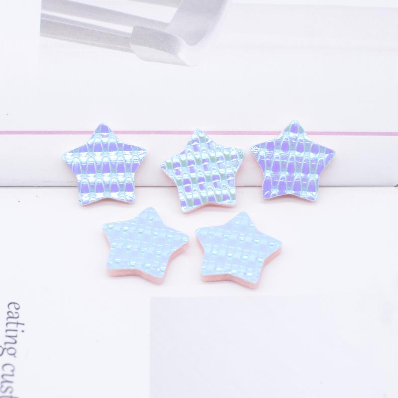 50Pcs 20mm PU Leather Star Applique for Handmade Hat Clothes Sewing Patches DIY Baby Headwear BB Clips Bow Decor Accessories