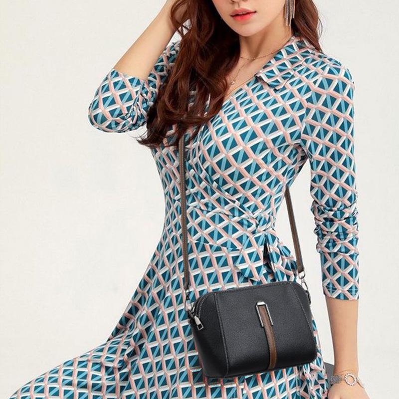 Simple Design Women Shoulder Crossbody Bags Ladies Solid Color Casual Satchel Small Shell Handbags PU Leahter Phone Purse