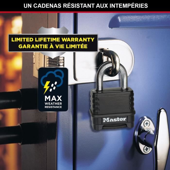 Master Lock Cadenas à combinaison Excell Zinc 57 mm Noir M178EURD