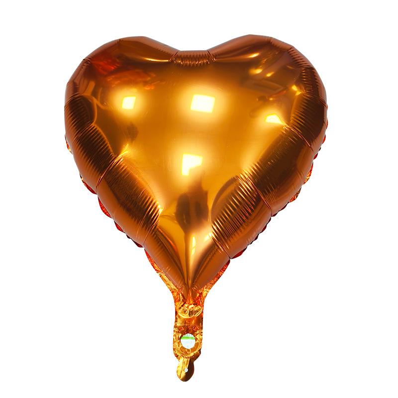 18-inch Heart-shaped Love Aluminum Film Balloons for Wedding and Party Decorations