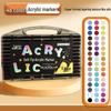 True Color Soft Tip Acrylic Marker Pens - Non-Bleeding, Stackable, Hand-Painted Graffiti & Watercolor Art Pens for Students