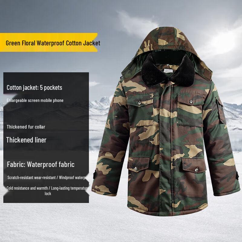 Men s Thickened Winter Work Cotton Coat XL-5XL