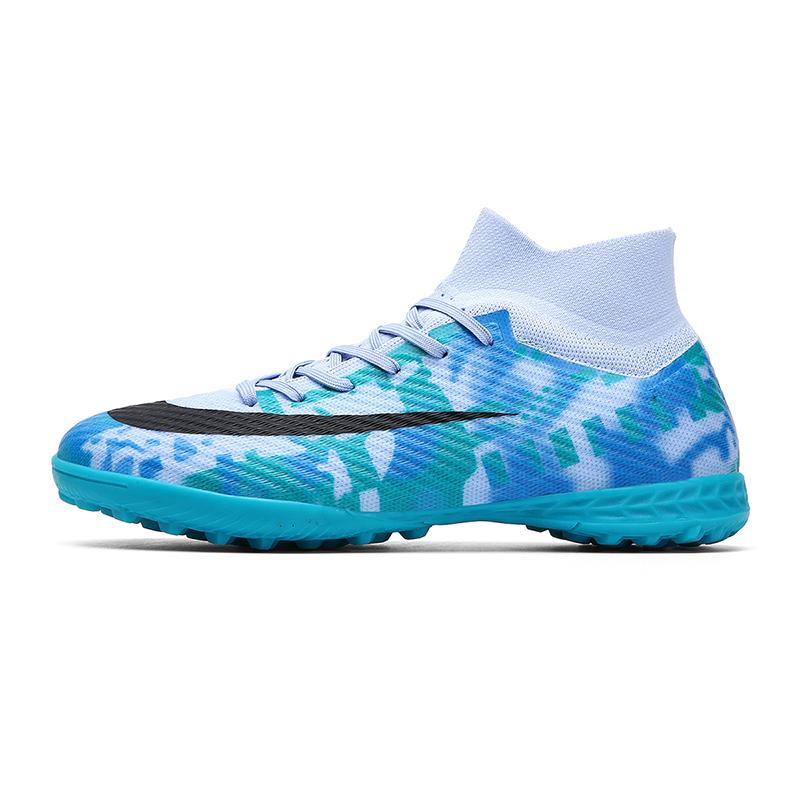 Soccer Shoes TF/FG Football Boots Men Anti-Slip Football Long Nails Kid's Comfortable Grass Field Training Ankle Soccer Sneaker