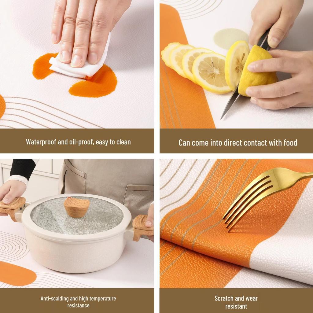 Elegant Marble Waterproof Placemat - Oilproof, Anti-scalding, Wash-free Table Pad for Coffee Tables