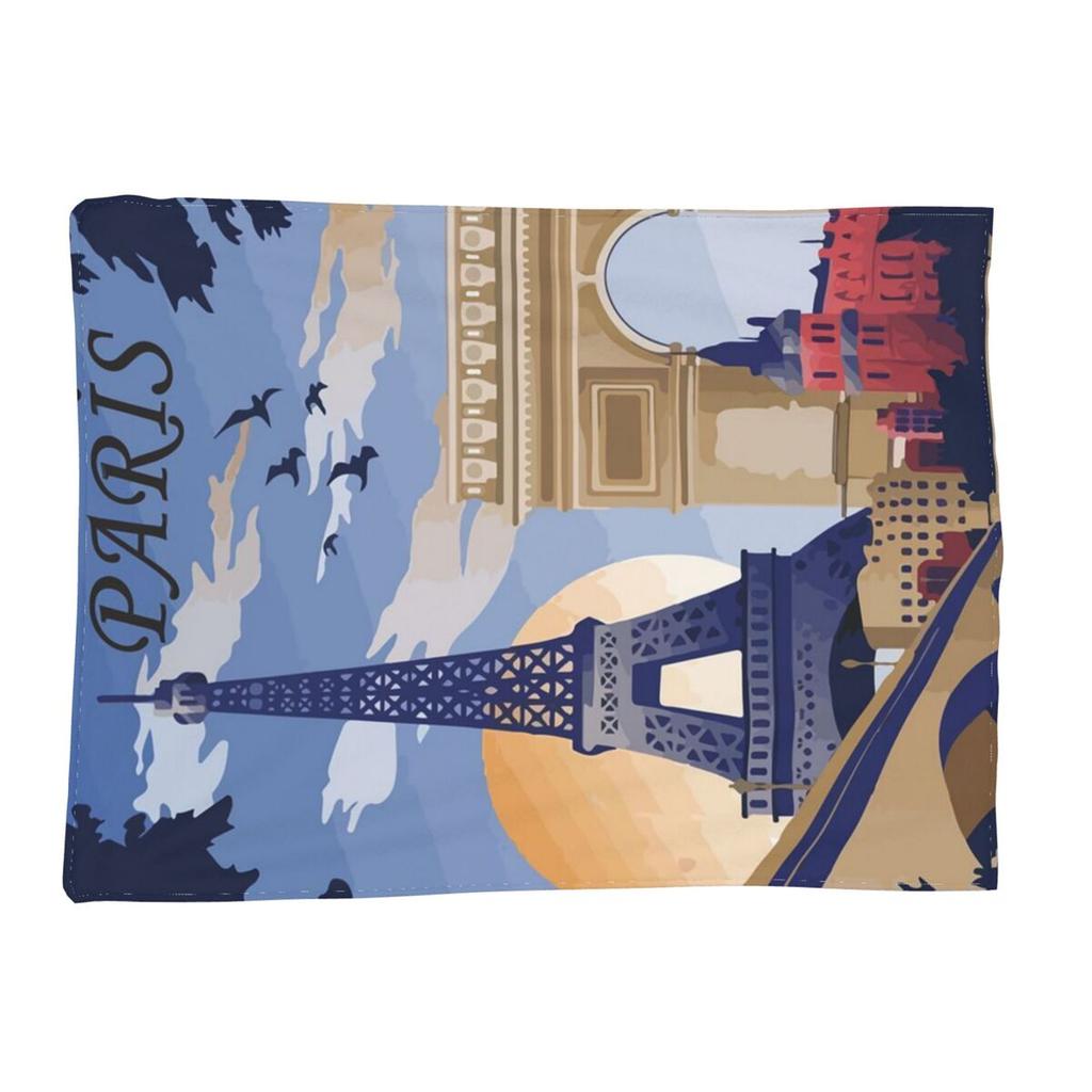 Paris Eiffel Tower Blankets Soft Warm Flannel Throw Blanket Bedding for Bed Living Room Picnic Travel Home Couch
