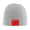 Morocco Flag Beanie Hats  Bonnet Hats FeUnisex Unisex Street Y2K Hippie Skullies Beanies Autumn Graphic Warm Caps
