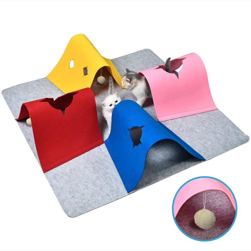 Interactive Cat Tunnel Play Tube - Spliceable Pet Activity Toy for Kittens, Rabbits, and Small Animals, Indoor Fun & Exercise