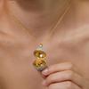 Openable Oval Pendant Necklace Dainty Birth Flower Necklace January To December