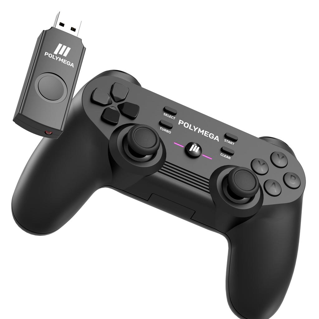 Polymega WC02 Wireless Controller with USB Receiver Specifications As PM01 Base [Same Unit] PM-WC02-01