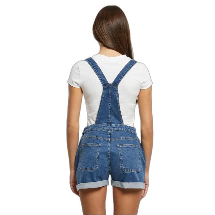 Salopette courte bio femme Urban Classics GT - bleu - 2XL