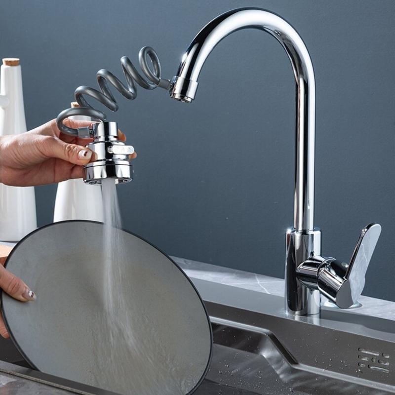 2Pcs 45cm Universal Sink Faucet 360 Degree Rotation Filter Extension Tube Shower Water Saving Tap Universal Kitchen Bathroom Acc