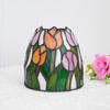 Birthday Christmas Flower Gifts,Tulips Night Light Flower Lamp with Stained Glass Lampshade for Home Decor Romantic Unique Gift