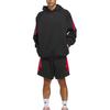 adidas Basketball Fleece Hoodie Black Red Unisex JZ7938