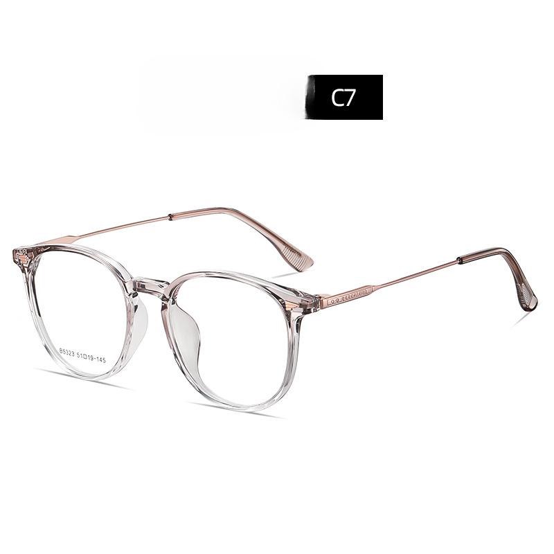 Oval-frame Optical Glasses Myopia Glasses for Men and Women.TR90 Alloy Glasses New Oval-frame Optical Glasses Myopia Glasses for Men and Women.