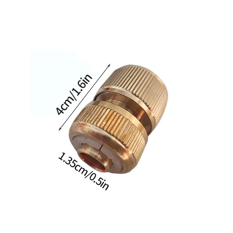 1/2" 3/4" Garden Hose Quick Connect Watering Water Hose Pipe Tap Adaptor Brass-Coated Hose Connector For Watering Irrigation