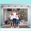Grauer Kinder-Fotografie-Hintergrundstoff Weihnachten Thema Studio Requisiten 150*100cm