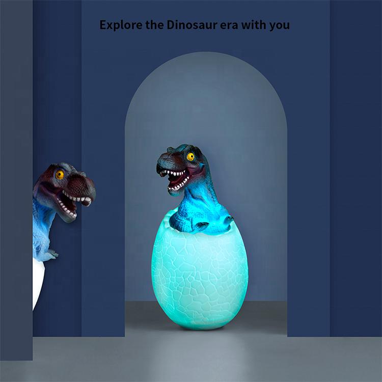 Dálkové ovládání dobíjecí noční dinosauří lampa pro děti Led noční světlo 3D LED lampa Moon
