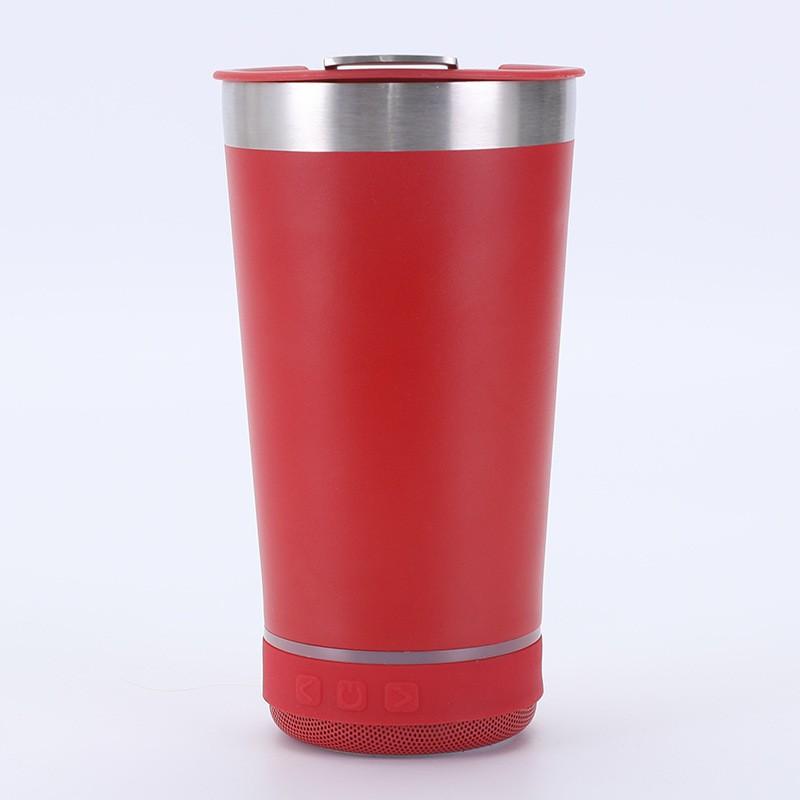 Stainless Steel Music Insulated Cup 16oz Portable Water Bottle Beer Mug Speaker Wireless Bluetooth Speaker With Bottle Opener