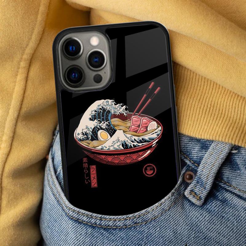 Japanese Food Ramen Soft Phone Case for iPhone 17 Air 16e Pro max 15 Pro 13 14 Plus 11 12 MagSafe Magnetic Coque