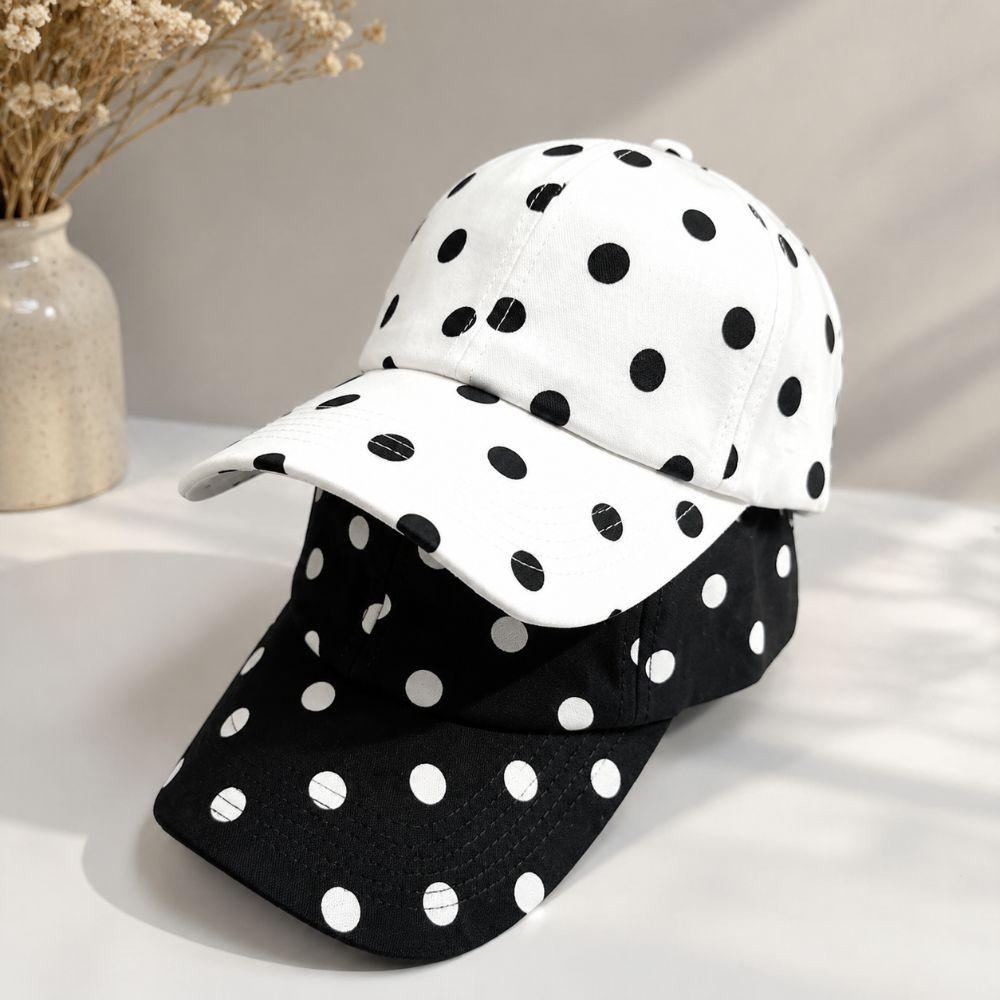 Trendy Soft-top Polka Dot Baseball Cap Wide Brim Sun Protection Sun Hat Lightweight Adjustable Casual Hat For Women Men