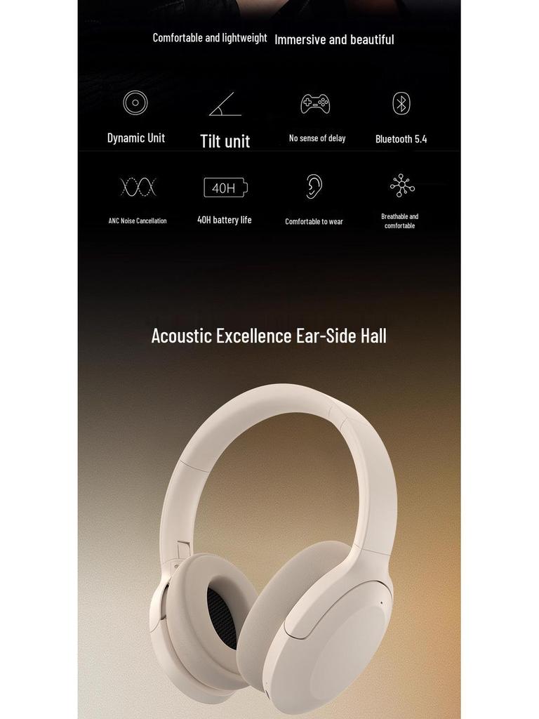 P3965ANC Foldable Bluetooth Over-Ear Headphones with Active Noise Cancelling