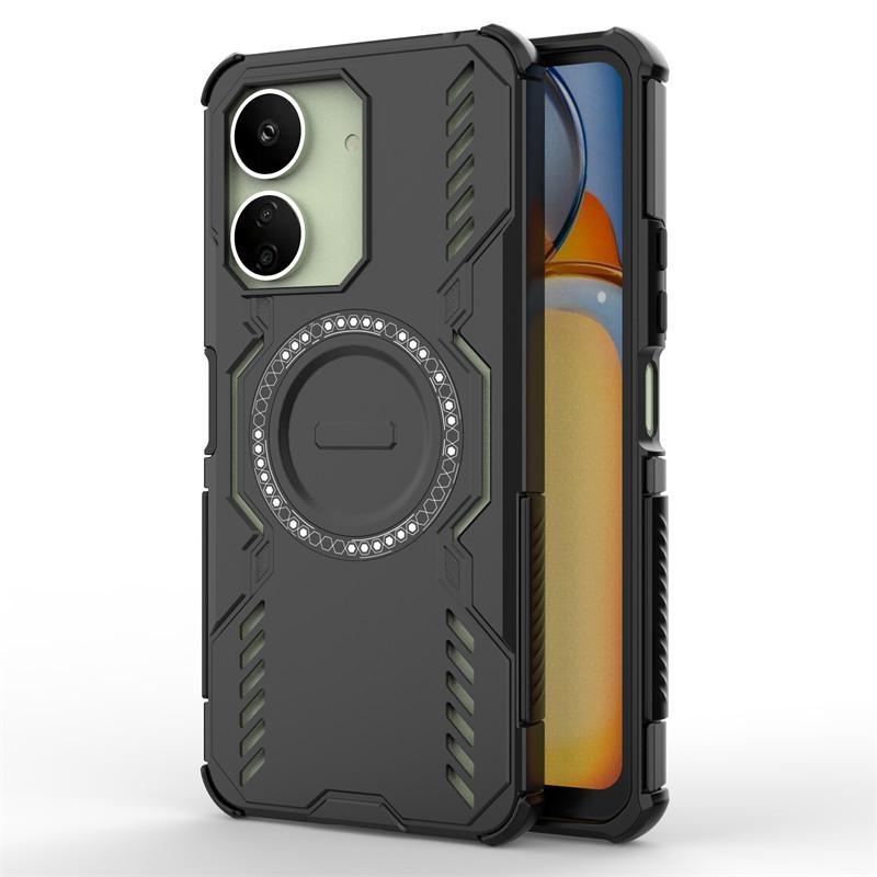 

For Xiaomi Poco C65 Case Poco C65 Cover Heat Dissipation Magnetic Wireless Charging Protective Phone Cases On Poco C65 Funda Poco C65 чёрный