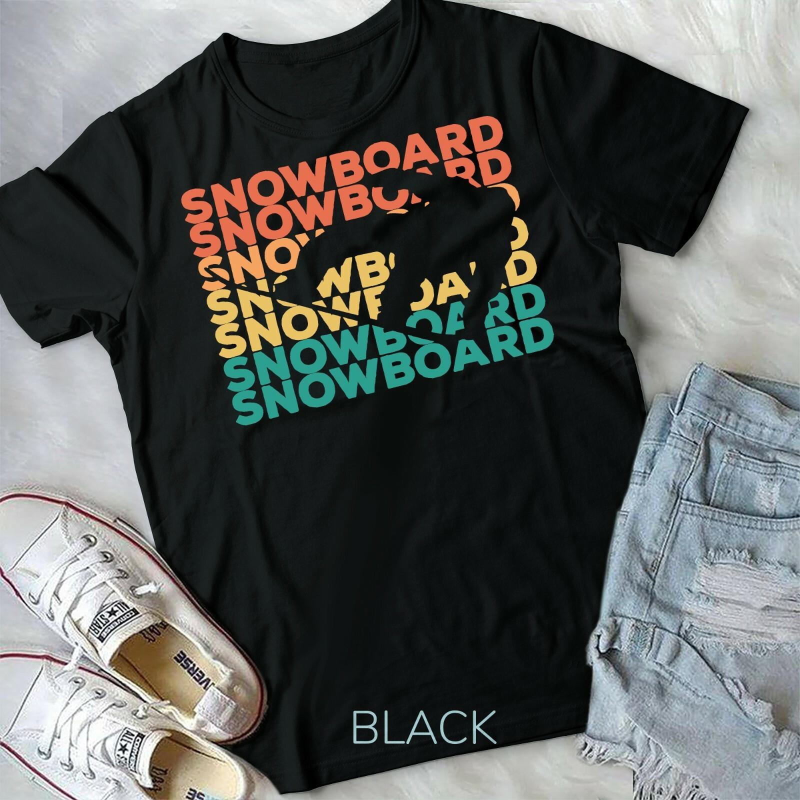 Retro Vintage Snowboarding Gift For Snowboarders Unisex Form T-shirt XXL