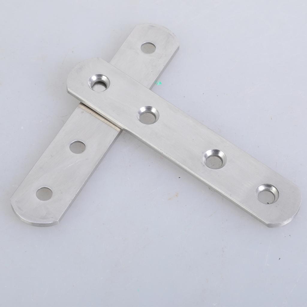 20pcs Flat Straight Brace Brackets Sturdy Stainless Steel Mending Plates Home Accessory for Wood Furniture Daily Use