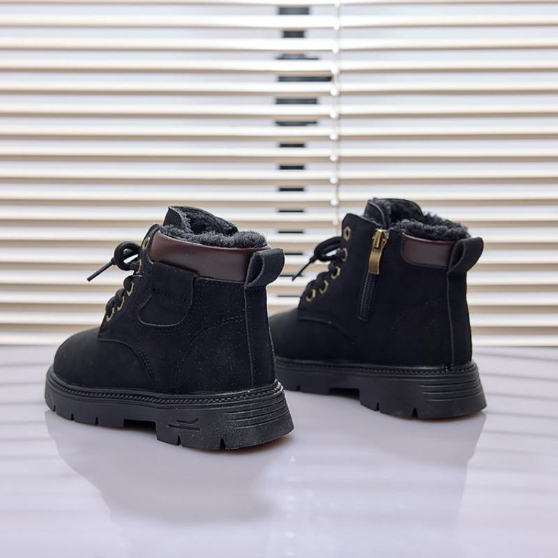Comfortable Versatile Thickened Warm Kids Martin Boots Soft Sole Winter Ankle Boots For Boys And Girls