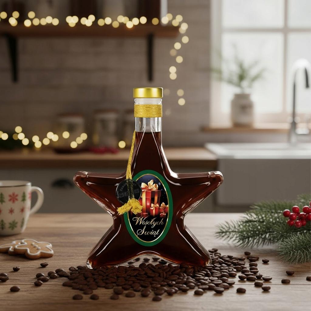 Butelka Gwiazdka 200Ml Ręcznie Zdobiona Butelki Na Prezent Likier Wino