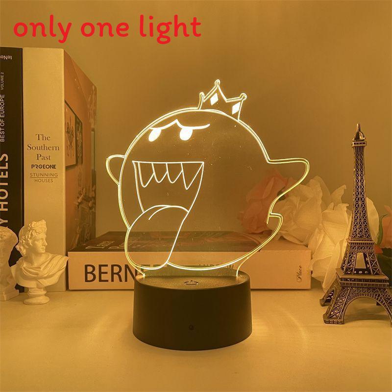 Super Mario Usb Night Light With Color Changing Led For Gaming Room Decor