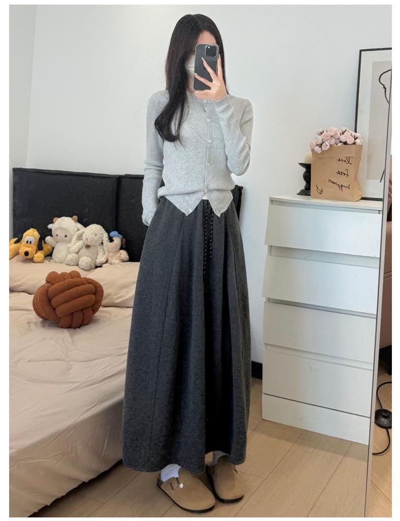 Women's Plus Size Quick-Dry Floral A-Line Midi Skirt - Trendy Summer Workwear 2026 Collection (Pumpkin)