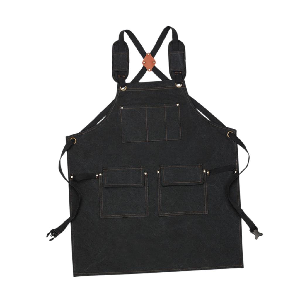 Canvas Apron with Adjustable Straps Ideal for Culinary Tasks And Hairdressing