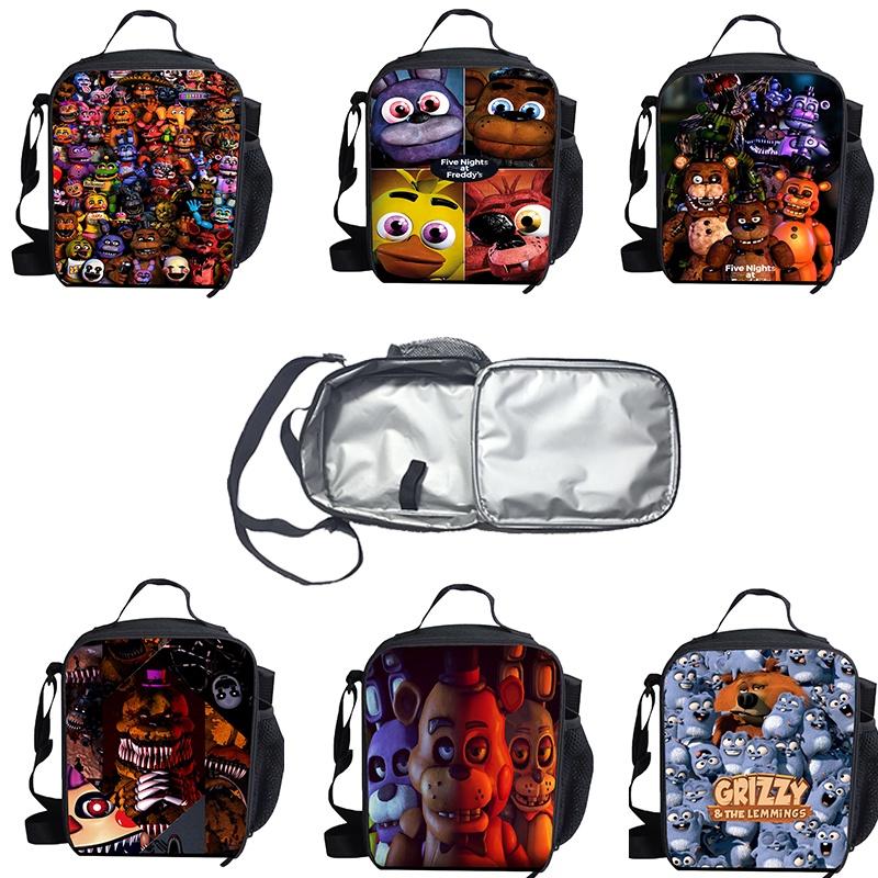 Five Nights At Freddy's School Outdoor Lunch Bag Durable Polyester Material Insulation Package
