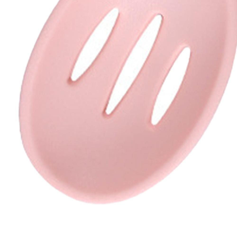 2Pcs Hollow Draining Hole Strainer Spoon Silicone Skimmer Protect Cookware Non Stick Spoon Kitchen