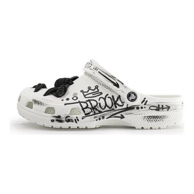 Classic Clog Big Eyes Cute Fun Graffiti Cool Versatile Hole Shoes Unisex White